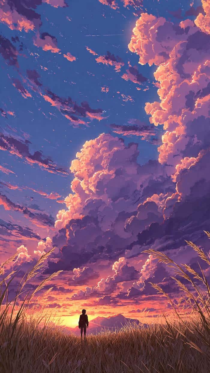 anime bầu trời tím