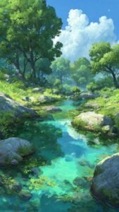 anime rừng cây 4K