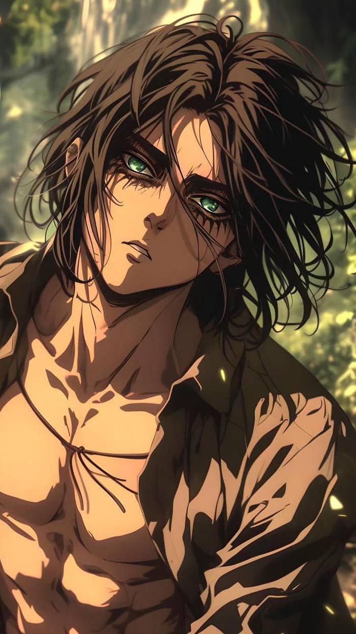 hình Eren Yeager tóc dài
