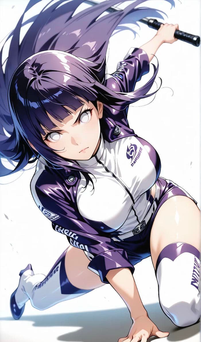 hình Hinata Hyuga mặc áo ninja