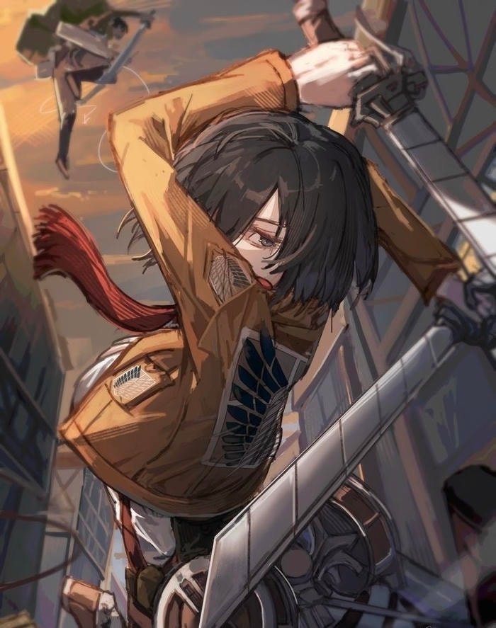 hình Mikasa Ackerman anime pose
