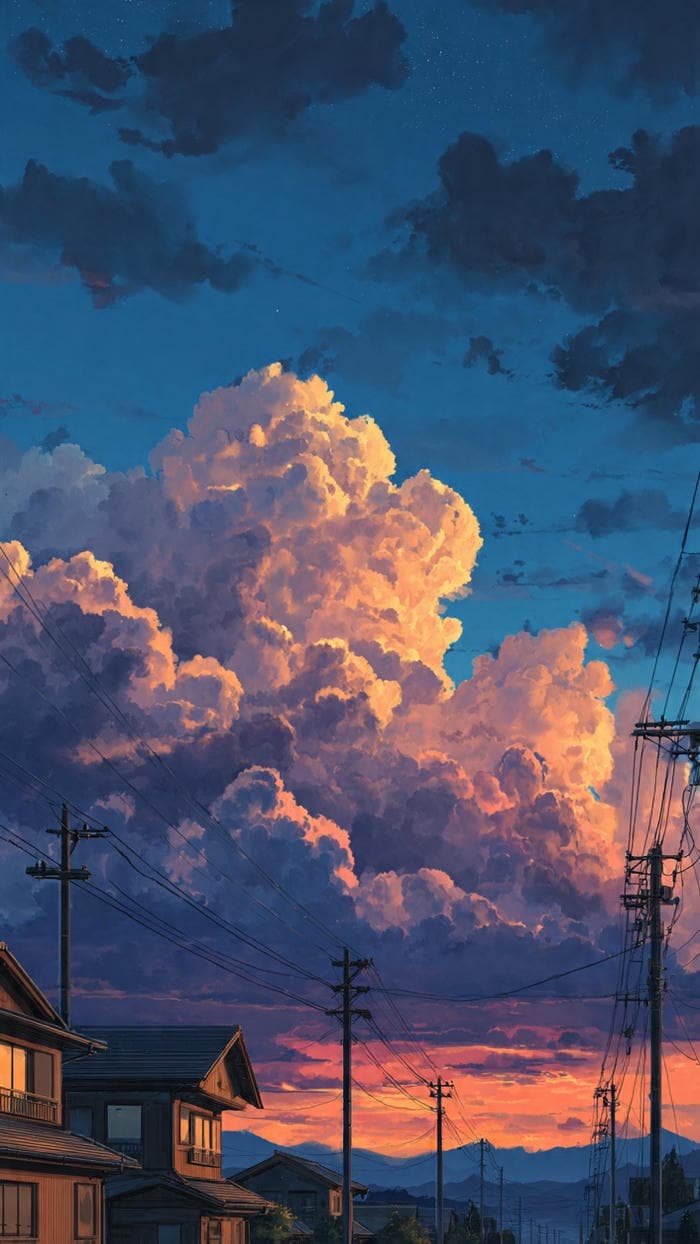 hình nền bầu trời anime HD