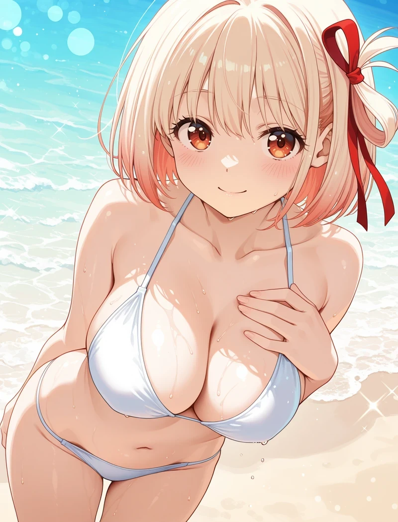 Gái anime lột đồ nude khoe vú to khủng