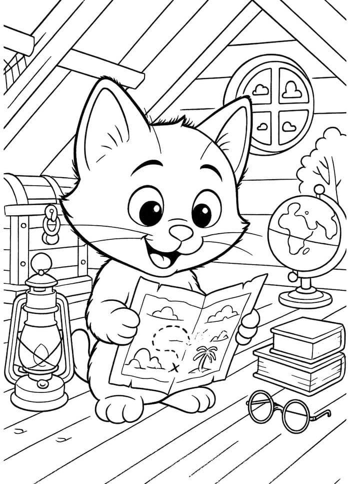 Ảnh tranh tô màu con mèo có thể hoàn thành trong thời gian ngắn