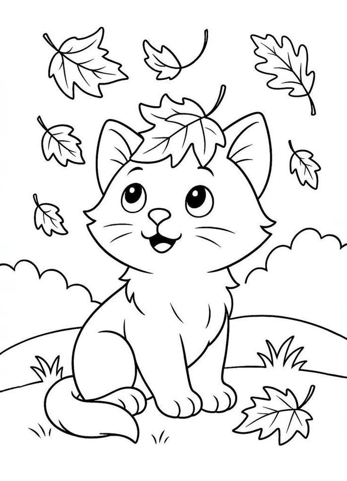 Bức ảnh tranh tô màu con mèo không yêu cầu tốc độ nhanh