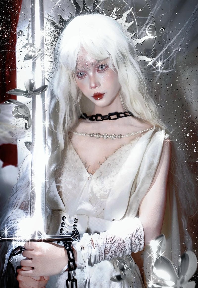 Bức cosplay thiên thần với ánh mắt sáng ấm áp