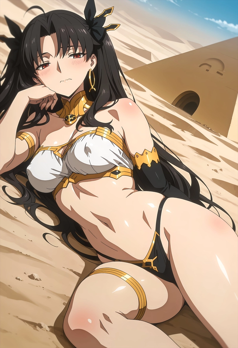 Hình ảnh Ishtar FGO hentai tư thế nằm