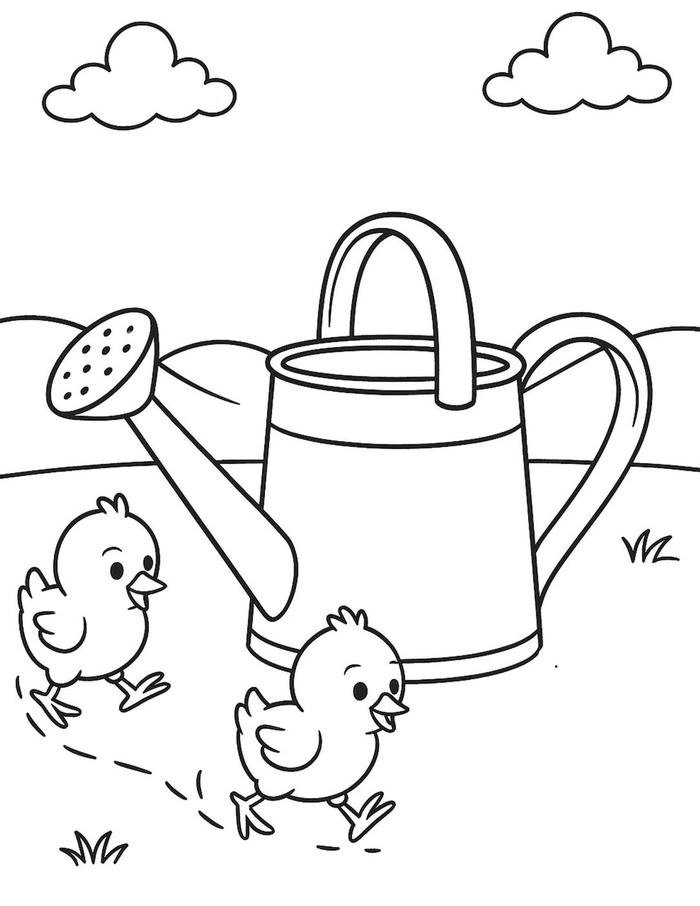 Hình ảnh tranh tô màu con gà phù hợp trẻ từ tám tuổi trở lên