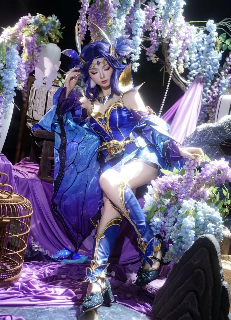 Hình cosplay Điêu Thuyền mang nét thanh cao