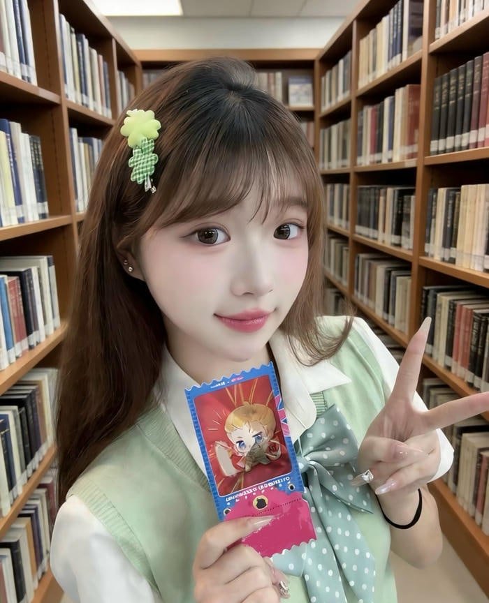 Hình gái xinh 2k2 tạo kiểu trẻ trung với outfit