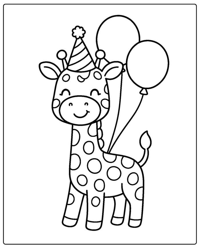 Hình tô màu hươu cao cổ giúp hạn chế lem màu