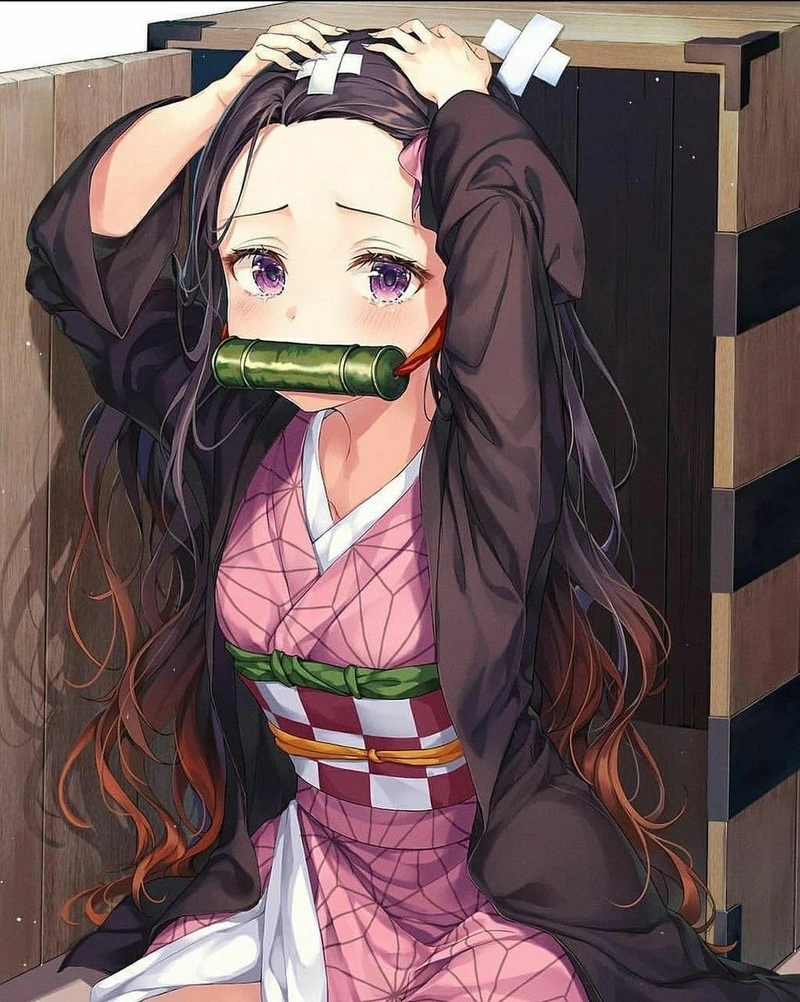 Ảnh Kamado Nezuko đẹp rạng rỡ phong cách anime