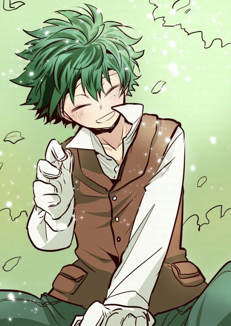 Ảnh Midoriya Izuku biểu cảm lo lắng nhưng kiên cường