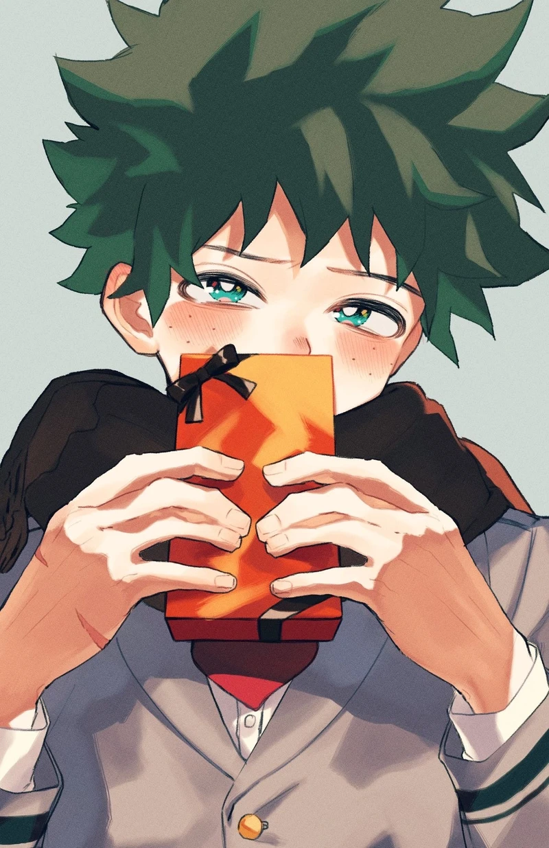 Ảnh Midoriya Izuku biểu cảm quyết tâm vượt giới hạn