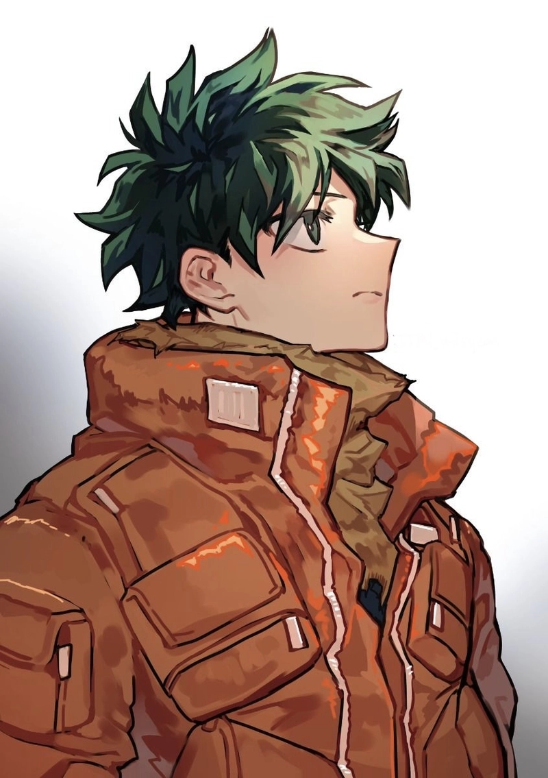 Ảnh Midoriya Izuku trong trang phục hero UA quen thuộc