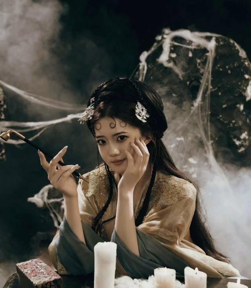 Ảnh cosplay Bạch Cốt Tinh ánh mắt sắc sảo cuốn hút