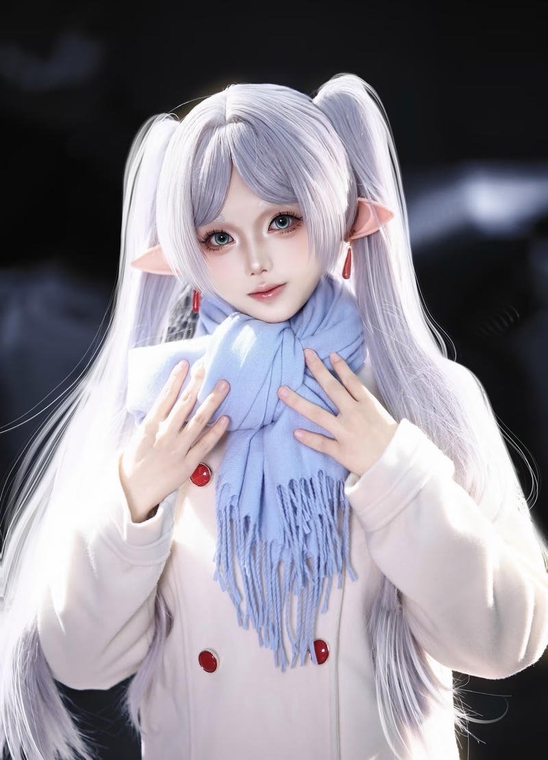 Ảnh cosplay Frieren trong không gian cổ trang