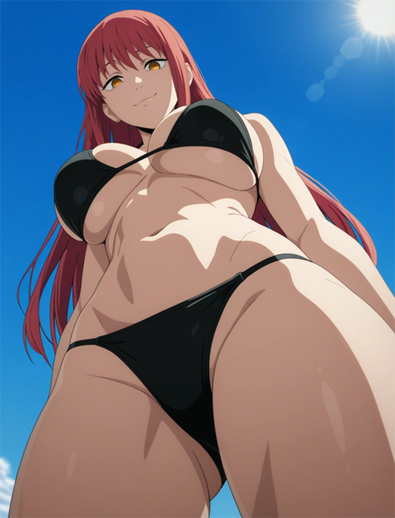 Anime Makima cởi đồ khoe thân hình