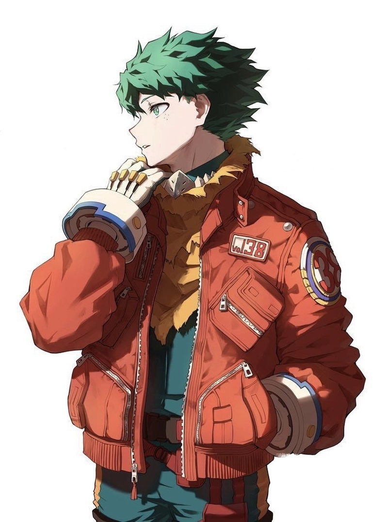 Deku phong cách anime siêu anh hùng hành động kịch tính