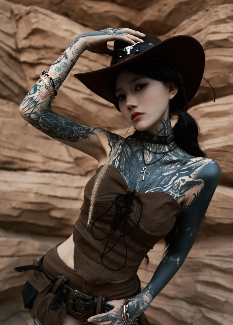 Gái xinh xăm mình với visual sắc sảo đầy cuốn hút