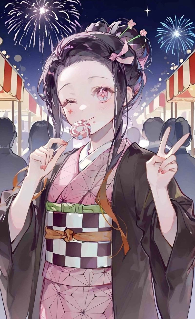 Kamado Nezuko ảnh đẹp nổi bật dành cho hình nền