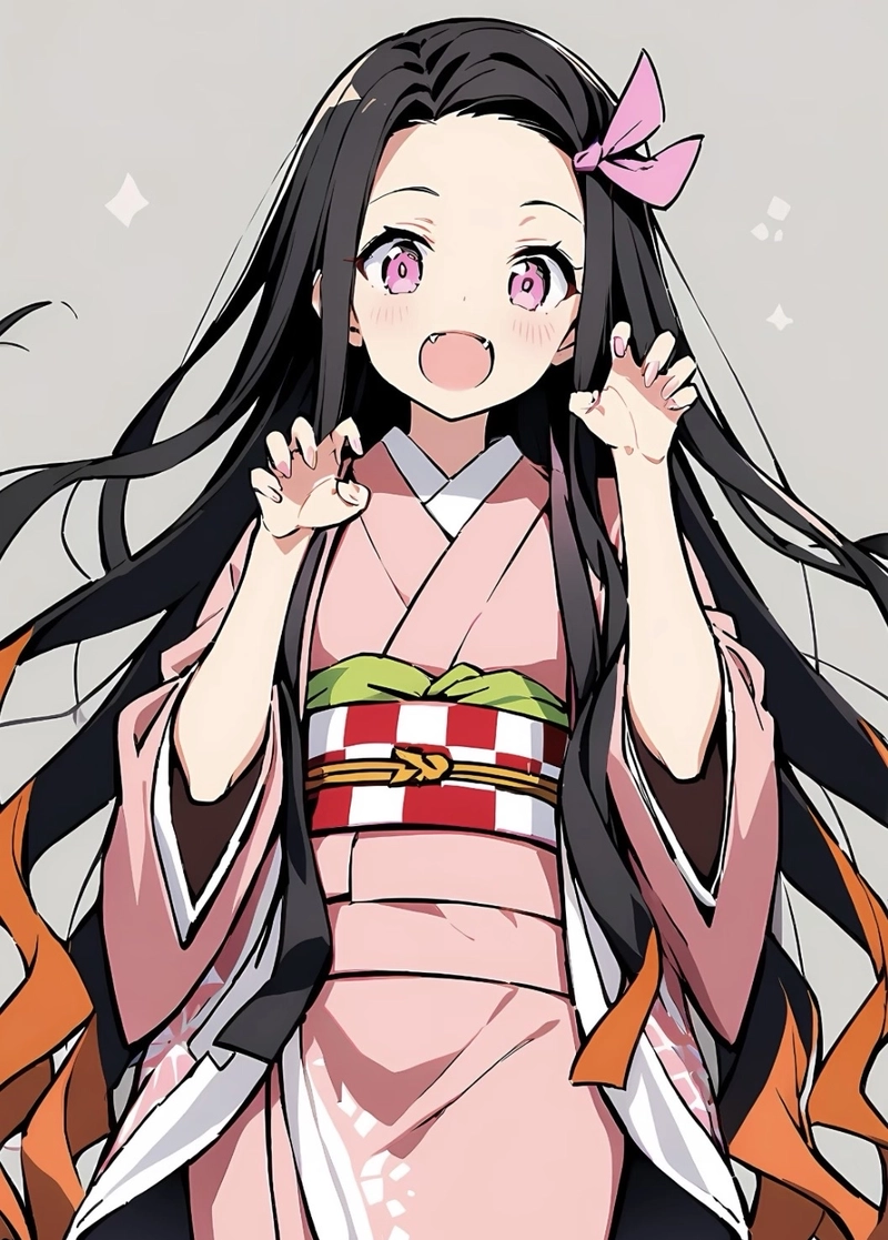 Kamado Nezuko ảnh xinh đẹp phong cách anime mềm mại