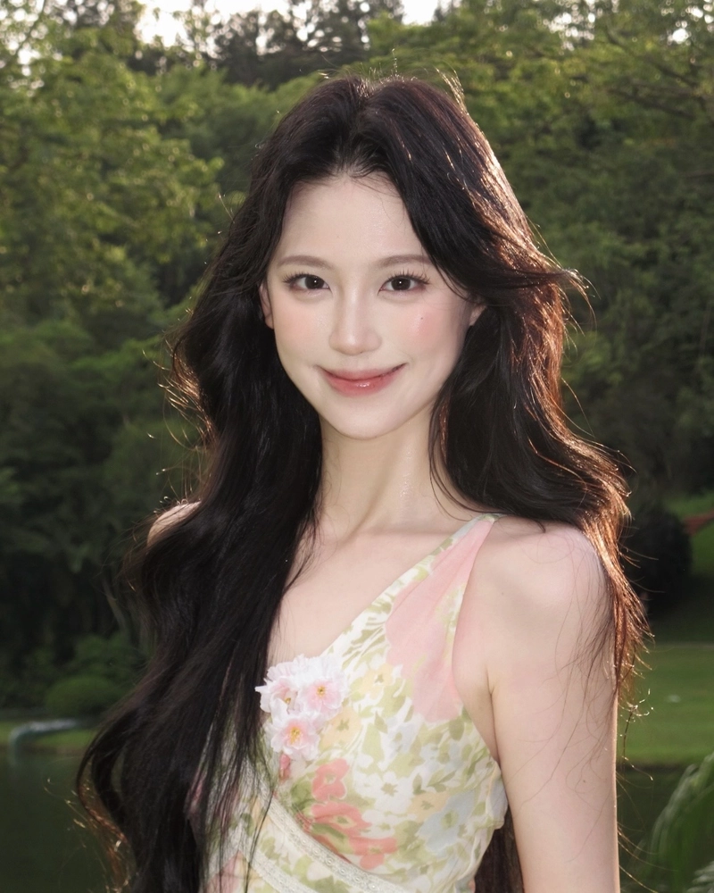 Mái tóc dài mềm mại gái xinh đầy quyến rũ