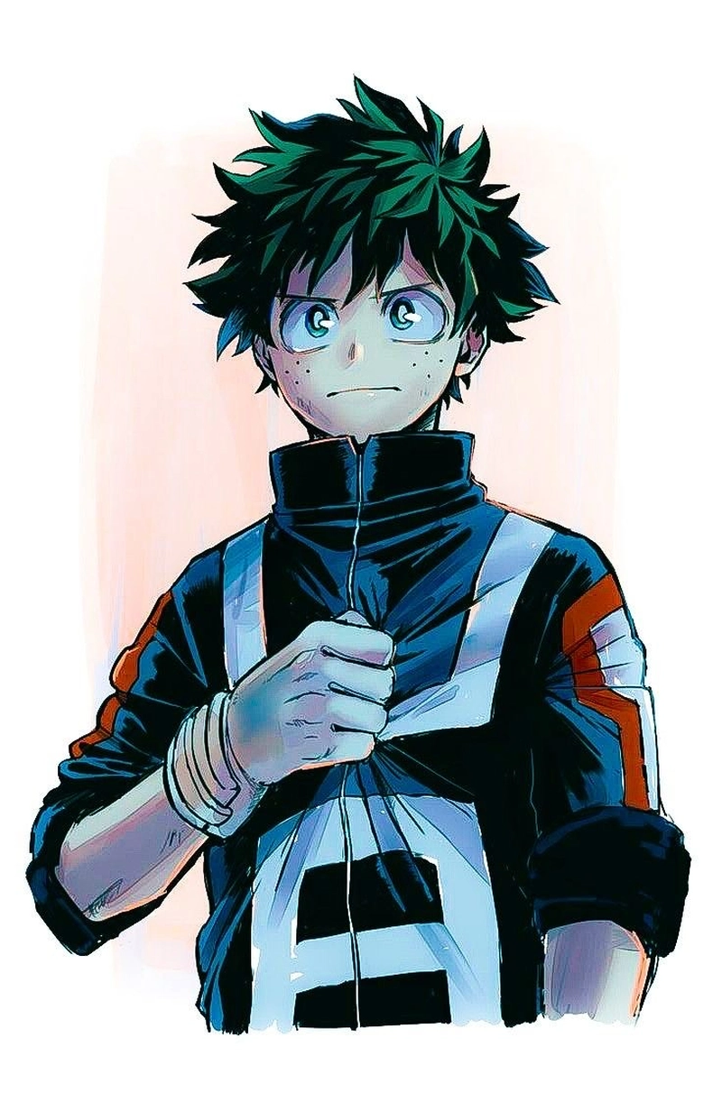Midoriya Izuku phong cách anime hành động đầy cảm xúc