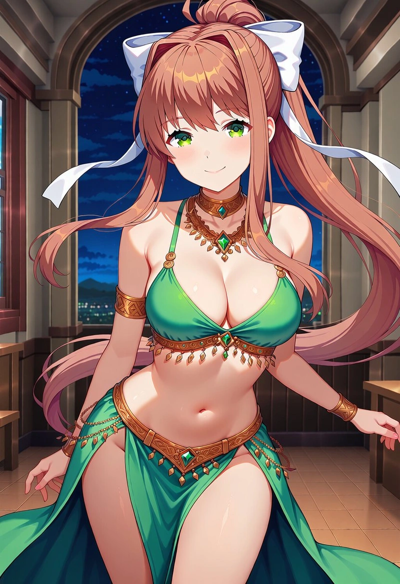 Monika hentai cô gái bikini bé xíu khoe ngực đầy
