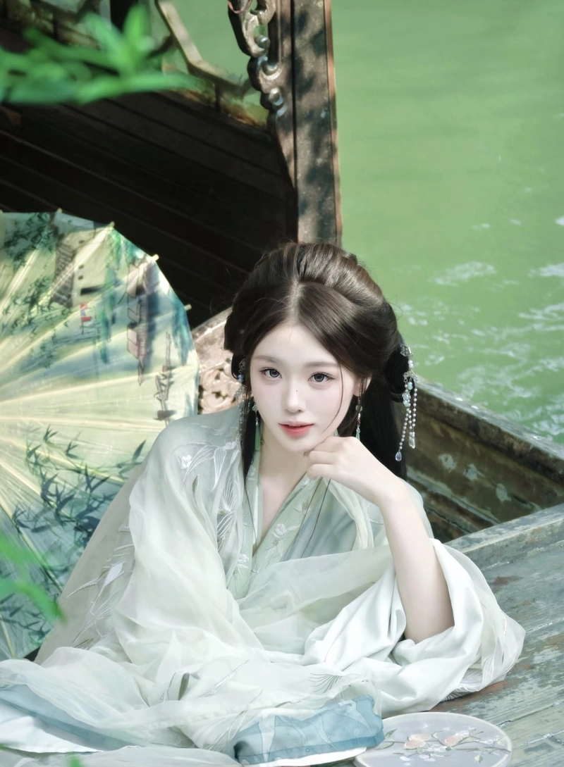 Nét đẹp thanh khiết của gái xinh cổ trang nét cổ điển