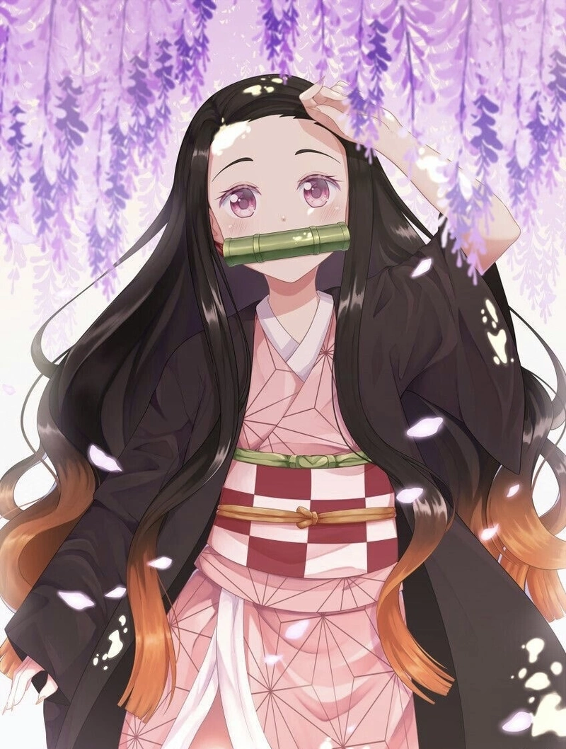 Nezuko Kamado ảnh xinh đẹp phong cách anime dễ thương
