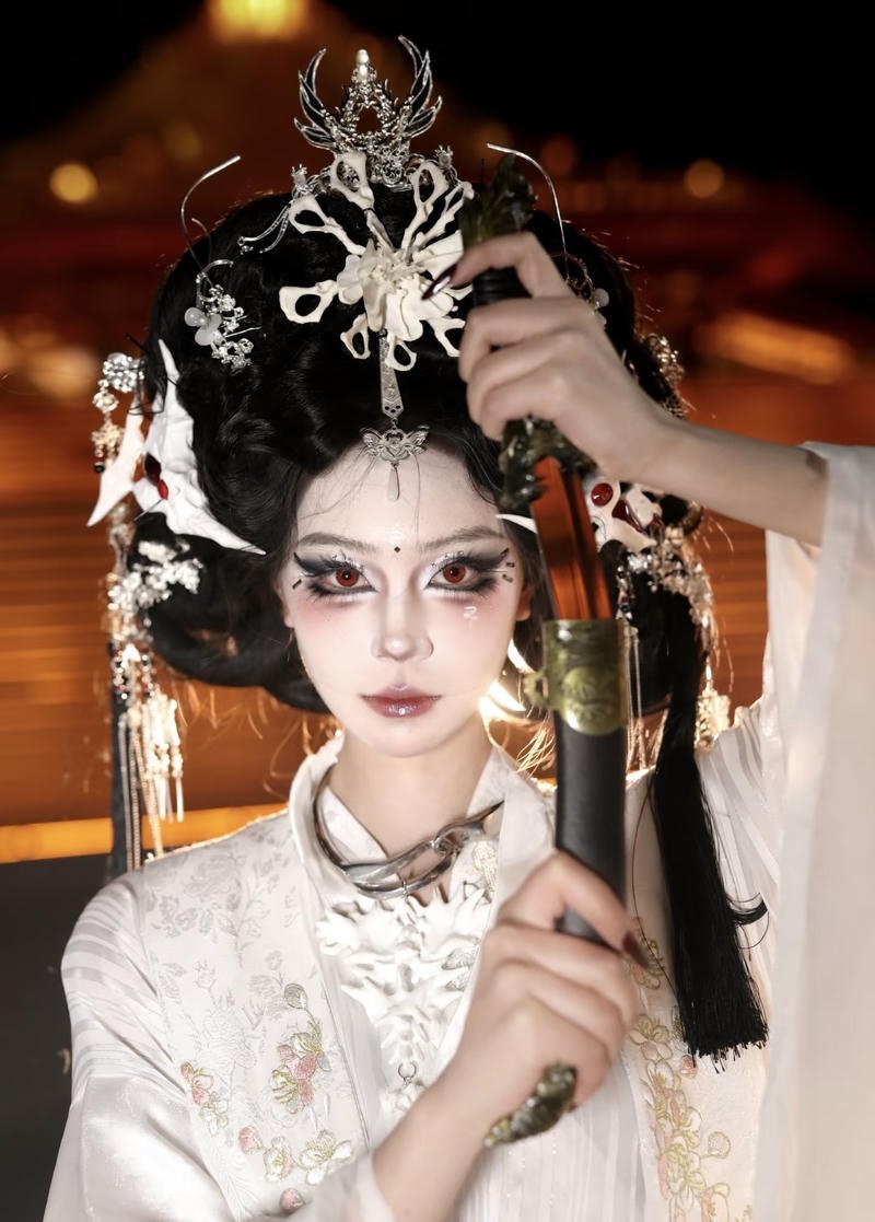 Tạo hình nhân vật yêu quái xương trắng cosplay đầy ấn tượng