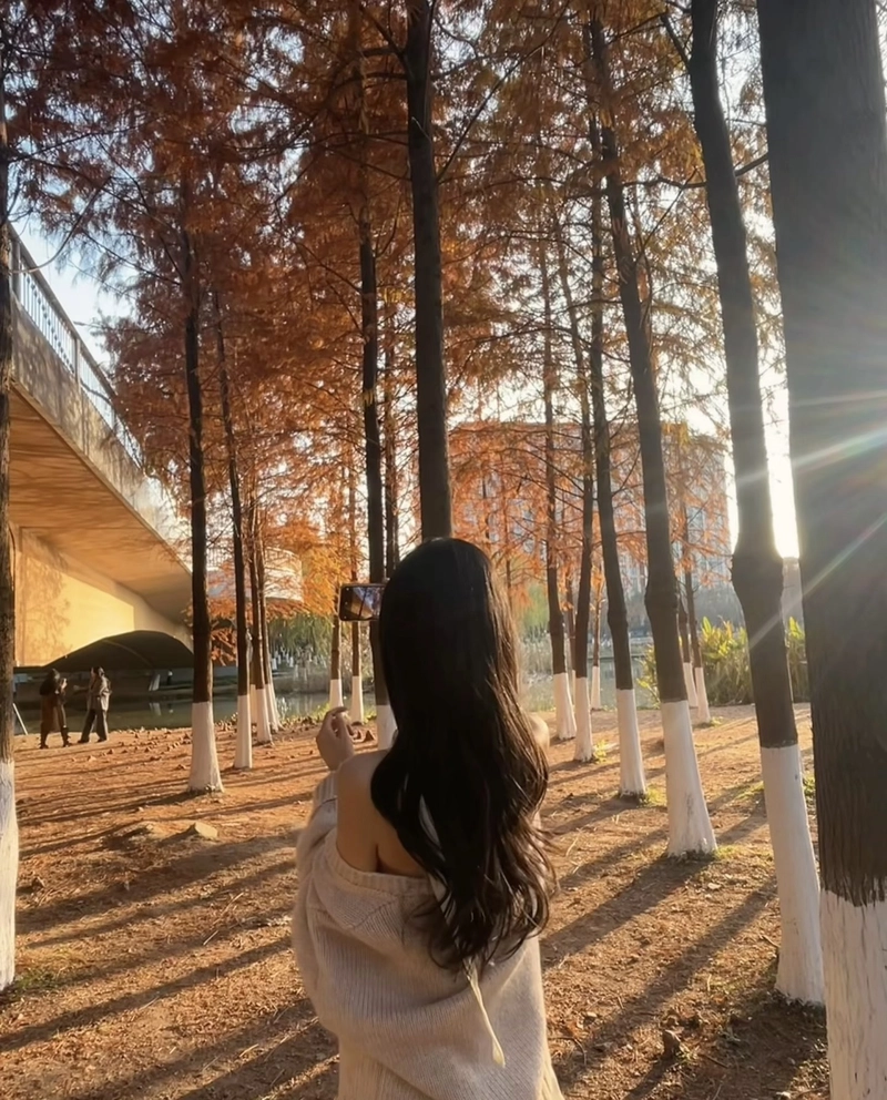 Vẻ đẹp dịu dàng của gái xinh quay lưng rất thu hút