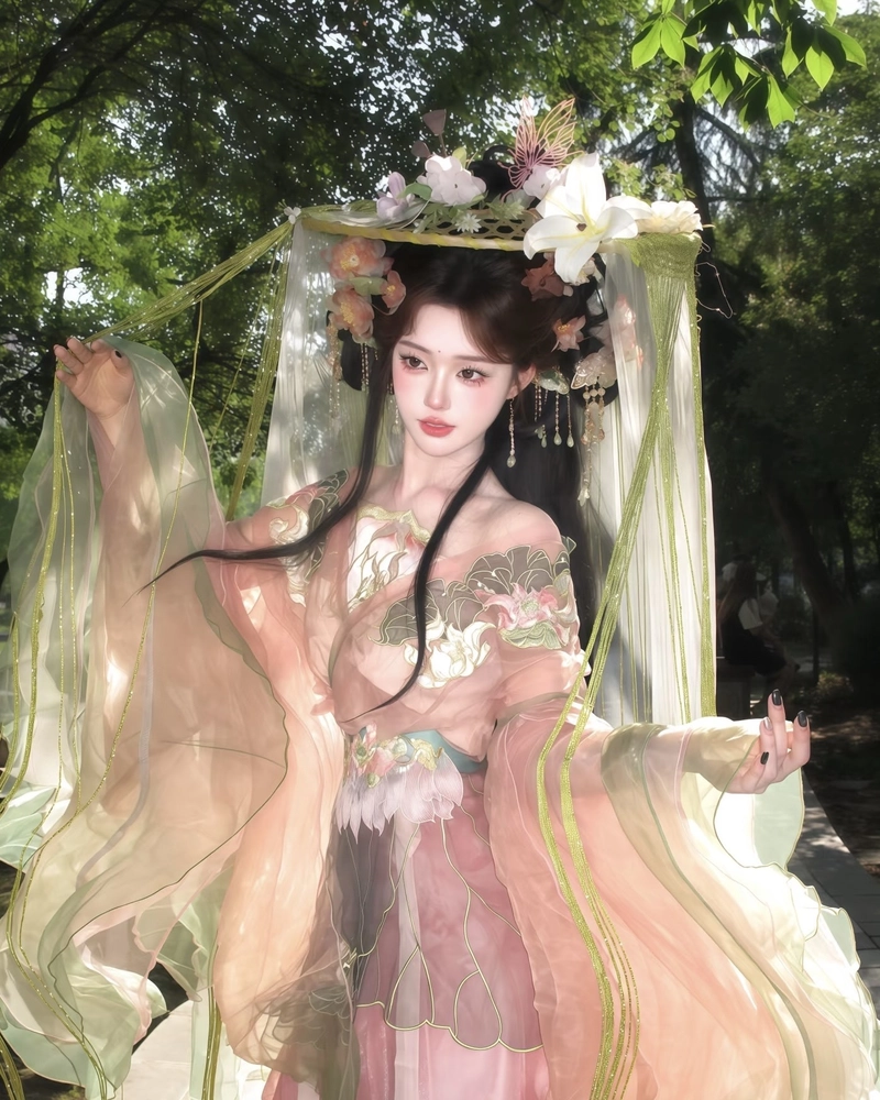 Vẻ đẹp nền nã của gái xinh cổ trang mang nét truyền thống