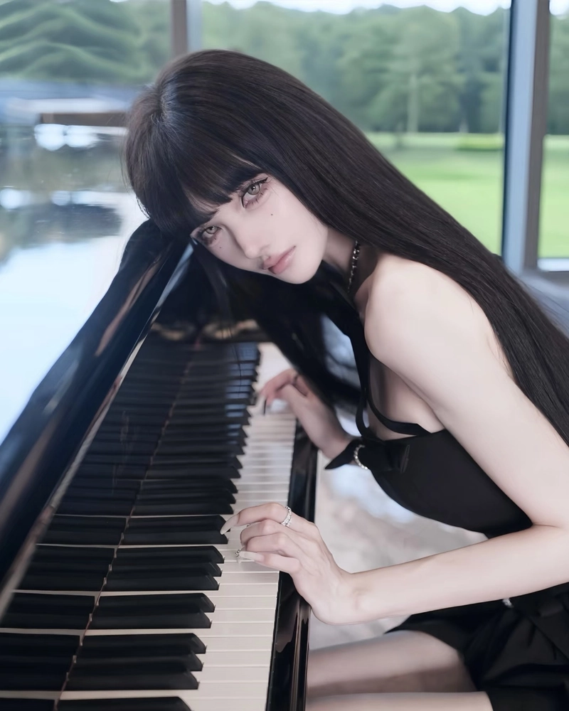 Vẻ đẹp trong trẻo của gái xinh tóc dài đáng yêu