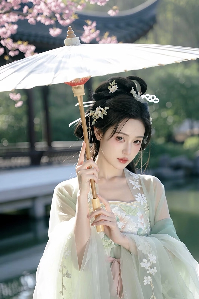 Vẻ đẹp truyền thống của gái xinh cổ trang dịu dàng