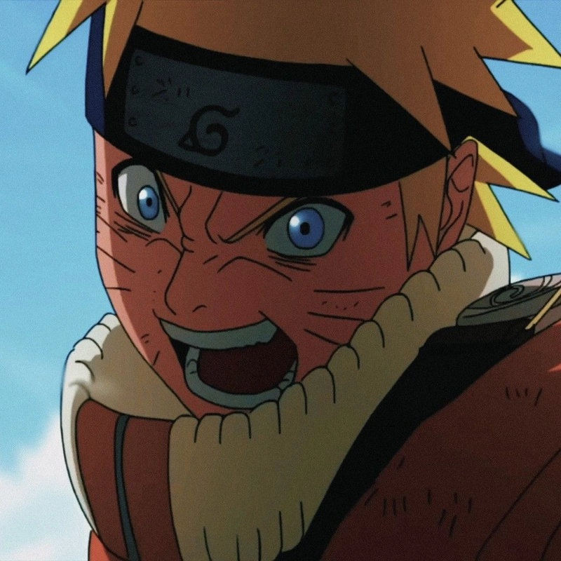 Ảnh Naruto đứng tạo thế với cử chỉ mạnh mẽ rõ nét