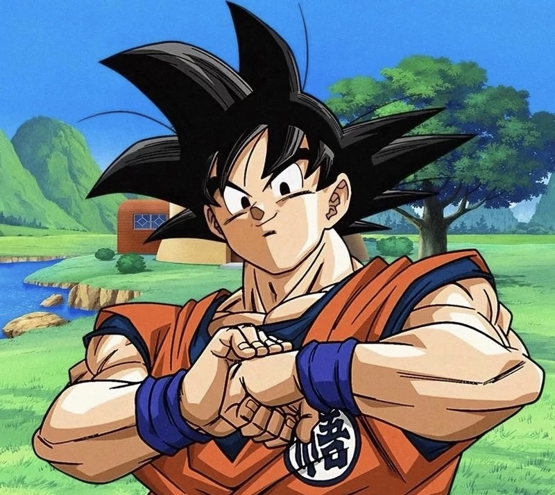 Ảnh ánh mắt lạnh Goku nổi bật đầy khí chất chiến binh mạnh