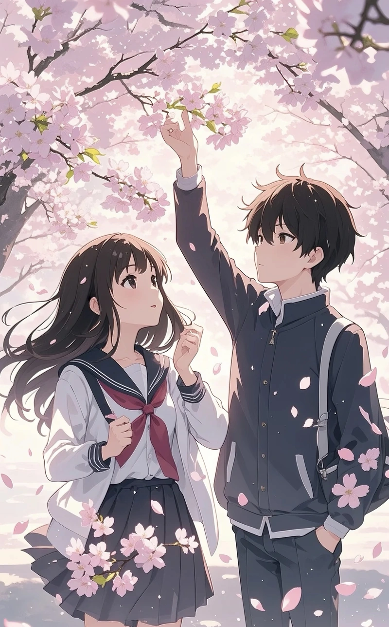 Ảnh anime cặp đôi đẹp cuốn hút nhẹ nhàng