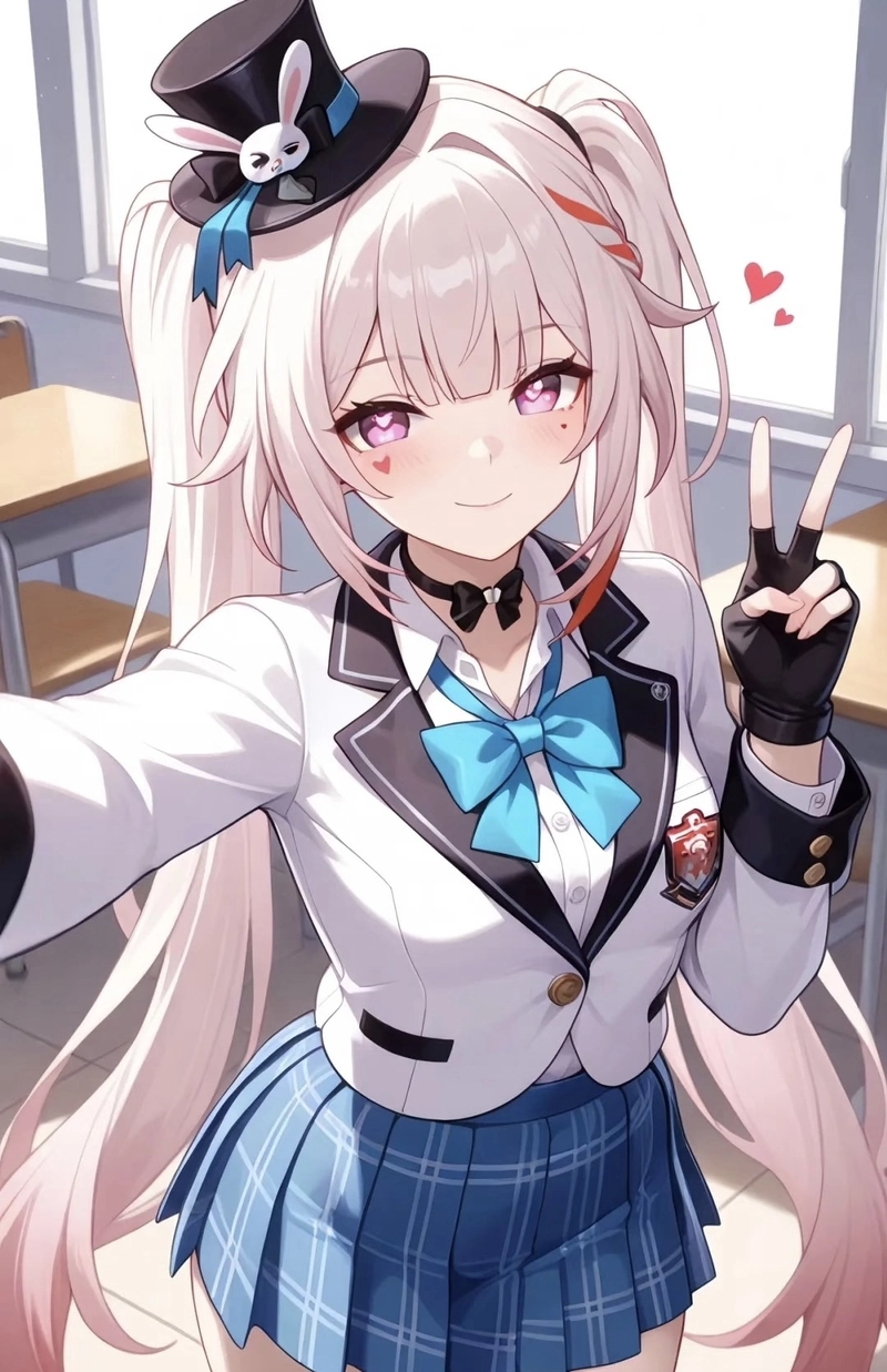 Ảnh biểu cảm ngại ngùng gái anime mlem rõ từng đường nét