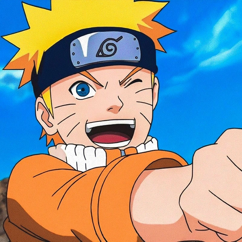 Ảnh biểu cảm vui vẻ Naruto làm nổi bật gương mặt