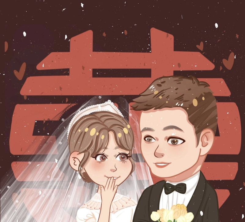 Ảnh cô dâu chú rể anime đầy lãng mạn