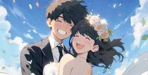 Ảnh cô dâu chú rể anime thumbnail