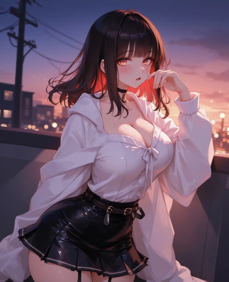 Ảnh gái anime mlem với nụ cười nhẹ đầy sức hút
