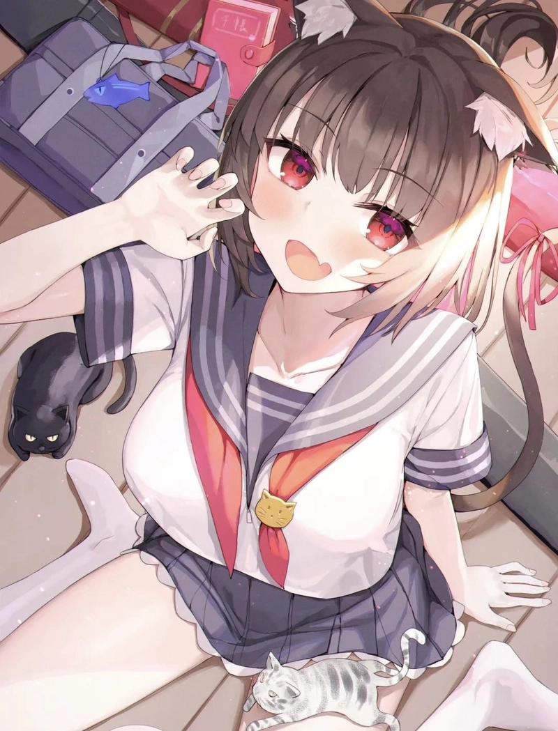 Ảnh gương mặt gái anime mlem cùng biểu cảm dễ thương