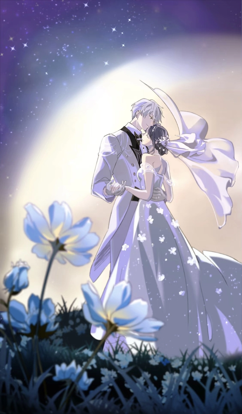 Biểu cảm tự nhiên trong ảnh cô dâu chú rể anime