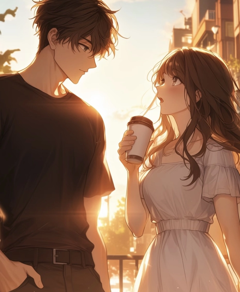 Chân dung anime cặp đôi đẹp nhẹ nhàng