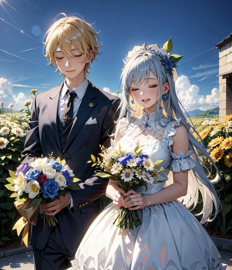 Chân dung anime cặp đôi đẹp tự nhiên