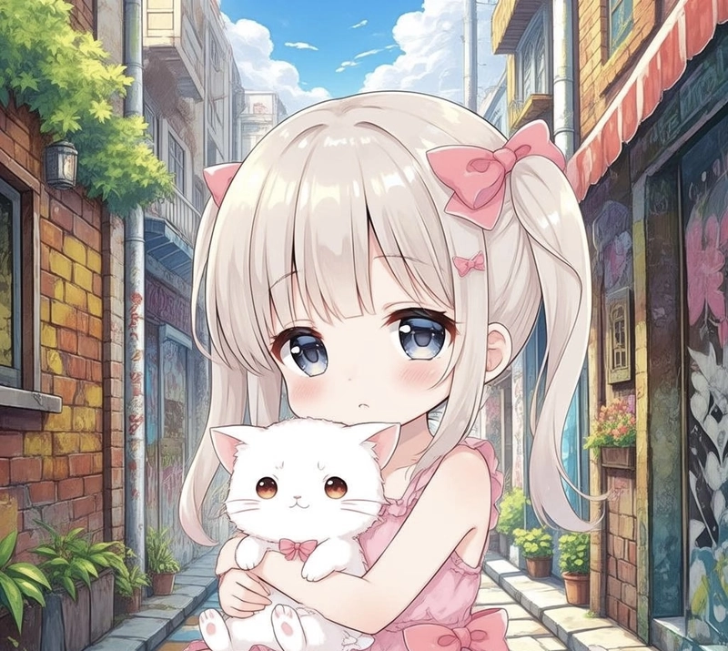 Chân dung anime cute trẻ trung đầy cuốn hút