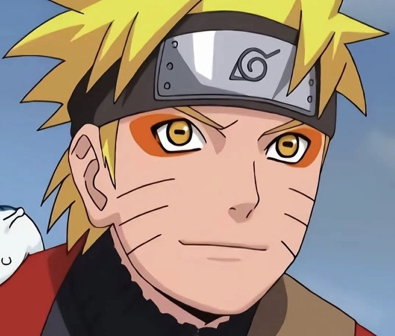 Hình Naruto tạo dáng chiến đấu với biểu cảm mạnh mẽ